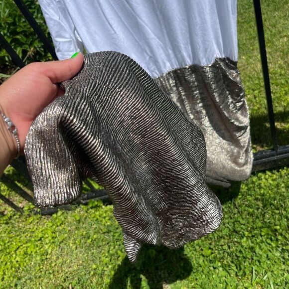 Anthropologie Porridge Metallic Twofer Mini Dress NWT - Picture 6 of 9